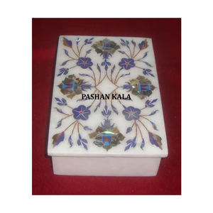 Natural Marble Blue <b>Box</b> Corporate <b>Gifts</b> and Marble Inlay <b>Box</b> Handmade and Polished Marble Inlay Item for Wholesale Price - Product Image 1