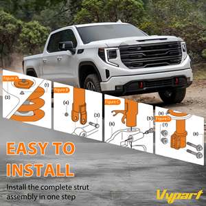 Vypart Nouveau lot de 2 amortisseurs avant 37178, suspension personnalisée, ne convient pas aux Chevy Tahoe Suburban 1500 - Product Image 6