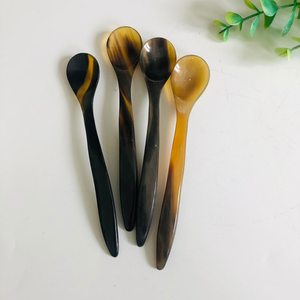 Ensemble de cuillère en corne de haute qualité, fournisseur de gros, articles de service naturels pour servir le caviar - Product Image 5