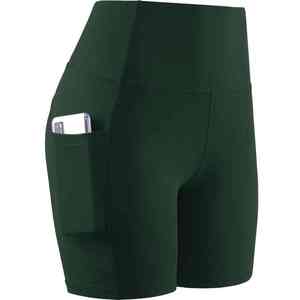 Mallas de Yoga Push-up de cintura alta para mujer, pantalones cortos de Fitness elásticos de cuatro vías transpirables sin costuras de Spandex/nailon de Color sólido para - Product Image 5