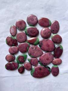 Cabochon zoisite rubis naturel fait à la main mélange diverses formes et tailles pierres précieuses en vrac pour la fabrication de bijoux - Product Image 3