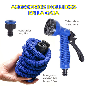 Avvolgitubo da Giardino Espandibile da 7,5 Metri, Leggero e Flessibile, con Pistola in Plastica e Componenti in Metallo Alluminio, 150ft PE - Product Image 6