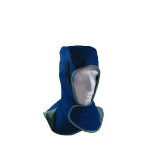 <b>Welding</b> Hat Blue Color Fire Proof Flame Retardant <b>Welding</b> <b>Torching</b> Hood Neck Protective Helmet Head Safety Cap - Product Image 2