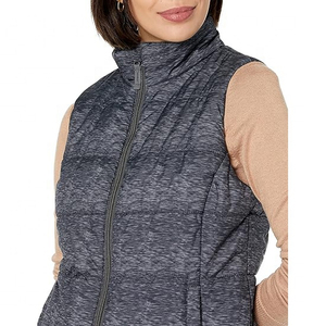 Gilet léger personnalisé, chaud, pliable, sans manches, veste matelassée en duvet de canard pour femmes, taille plus, veste matelassée en coton pour femmes - Product Image 4