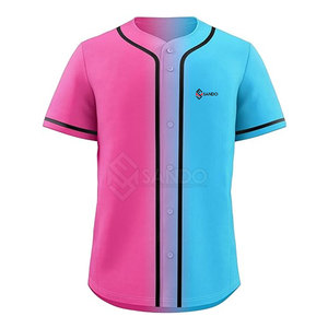 Jersey de béisbol con botones de fabricante de Pakistán Jersey de béisbol de color sólido Jersey de béisbol - Product Image 1