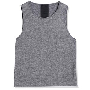 Gris personnalisé hommes débardeur col haut pas cher prix Top qualité personnalisé coton matériel Logo conception été homme débardeurs 2024 - Product Image 4