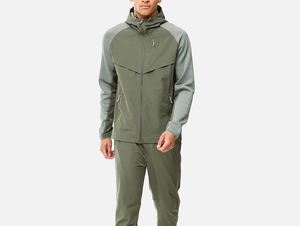 Nouveautés Survêtement en nylon léger à fermeture éclair personnalisé pour homme, coupe ample, coupe-vent, deux pièces - Product Image 3