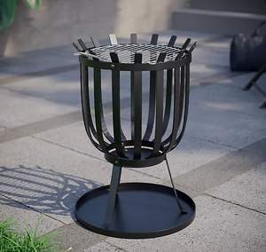 Modern Decorative Iron <b>Fire</b> <b>Pit</b> Freestanding Natural <b>Gas</b> 9999 BTU Designed Open Area Heating Garden Visual Charm Outdoor - Product Image 1