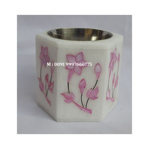 Quemador de Incienso de Lujo, Nuevo y Único, Hecho a Mano, con Incrustaciones de Nácar Rosa Natural, para Hoteles de Lujo y Regalos - Product Image 1