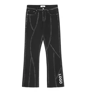 Superzachte En Comfortabele Denim Jeans Broek Voor Mannen Zwart Aap Gewassen Gescheurd Gat Jeans Broek Voor Unisex