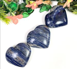 Coeurs gonflés en sodalite bleue naturelle qualité d'exportation coeurs en quartz sculptés polis guérison amour Feng Shui artisanat folklorique Agate Chakra - Product Image 5