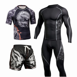 Camiseta de Manga Larga de Poliéster y Spandex con Diseño de Sublimación Personalizado, Camiseta Deportiva para Hombre, Camiseta Deportiva de MMA - Product Image 4