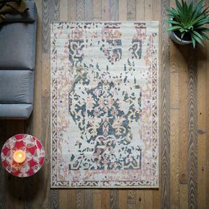 Tapis moderne en laine noué à la main, motif géométrique, aspect vieilli, écologique, à poils épais, décoratif pour salon - Product Image 5