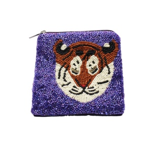 Bolsa de mano de lona ecológica de última moda, monedero con cremallera multiusos duradero, bordado con cuentas de dos asas - Product Image 6