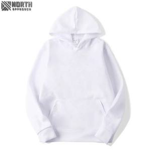 Personnalisé sans cordon de serrage vierge hommes poids lourd 180gsm coupe régulière respirant séchage rapide hiver polaire coton pull à capuche - Product Image 3