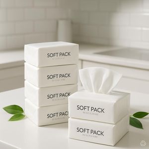 Ruby <b>Paper</b> Facial <b>Tissues</b> Box Soft 3 Ply Virgin Wood Pulp High Absorbency Gentle on Skin for Home Office Hotel Daily Hygiene Use - Product Image 1