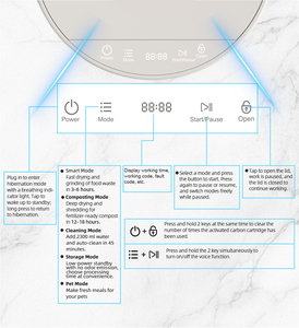 LUXFOND Large Capacity Kitchen Food Waste <b>Garbage</b> Recycling <b>Disposal</b> 4.5L Electric Automatic Composter For Kitchen Indoor - Product Image 5