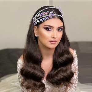 Bridella BHP642-AB Bandeau en strass ivoire avec motif floral Perle Cristal Ajustement confortable pour les mariages et les événements formels - Product Image 5