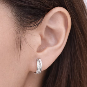 Pendientes de Aro de Plata de Ley 925 con Piedra, Estilo Minimalista, Pendientes de Plata Maciza para Hombre y Mujer, Exportación OEM - Product Image 1