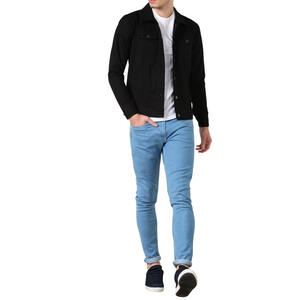 Vestes pour hommes en toile d'automne avec fermetures à boutons avec logo personnalisé et style décontracté pour les vêtements d'extérieur d'automne et le design de mode à la mode - Product Image 4