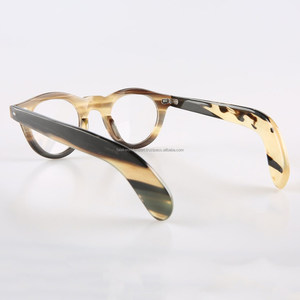 Nouvelle vente en gros vente chaude à la mode corne ronde de haute qualité écologique semi-sans monture stratification lunettes étui à lunettes FWE - Product Image 4