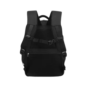 Stylish Black <b>Laptop</b> <b>Backpack</b> with Dual Zippers and Organized Storage - Product Image 4
