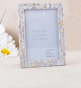 Premium Quality MDF Board <b>Photo</b> <b>Frame</b> With Natural Bone Design & Brass Border Decorative <b>Photo</b> <b>Frame</b> For Home Hotel Room Office - Product Image 5