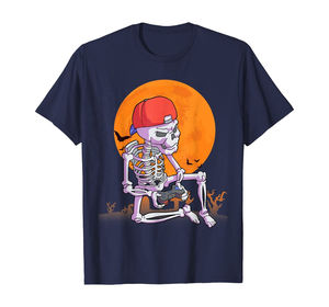 Dernière goutte épaule surdimensionné hommes Halloween Vintage t-shirts hommes sérigraphié haute qualité sonnerie Halloween hommes t-shirts - Product Image 6