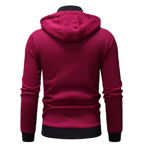 High Quality Soft <b>Thermal</b> Hoodies <b>for</b> Plus-Size <b>Men</b> Long Sleeve Full Zip Styles <b>for</b> Outdoor Wear in Winter Plain Dyed - Product Image 3