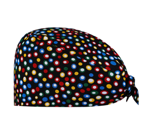 Blue Patterned Unisex <b>Scrub</b> <b>Cap</b> with Nature Print for Hospital Use Cotton Polyester Woven Fabric Seamless Fusing - Product Image 4