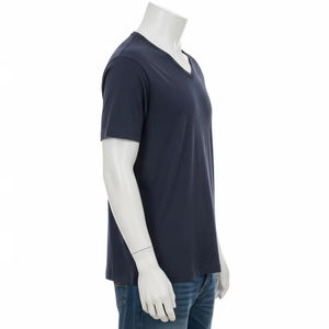 Anti boulochage coton fibre de bambou O cou t-shirts respirant évacuation de l'humidité tenue décontracté durable pour hommes femmes usage quotidien - Product Image 3