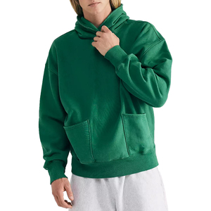 Sweat-shirts à capuche sans cordon, coupe ample, épaules tombantes, sweat-shirts vierges 300-500 g/m², sweat-shirts surdimensionnés pour hommes, sweat-shirts à capuche personnalisés - Product Image 2