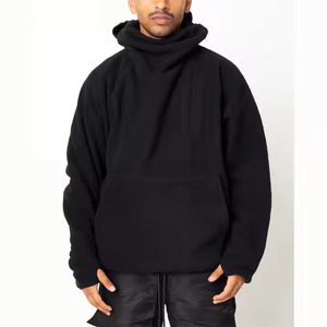 2025 New Designer <b>Men's</b> Ultra Soft Warm Winter <b>Sherpa</b> <b>Hoodie</b> Custom Style Cotton Fleece Solid Pattern Plain Dye Ninja <b>Hoodie</b> - Product Image 4