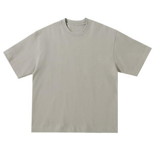 Camisetas para hombre, camiseta de gran tamaño de algodón orgánico 100% de alta calidad para hombre, ropa de calle con escote pequeño y pesado, camiseta con logotipo personalizado - Product Image 1