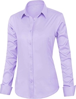 Chemises habillées élégantes pour femmes à manches longues, coupe ajustée, en coton, pour le bureau, avec étiquettes de marque originales, stock d'exportation