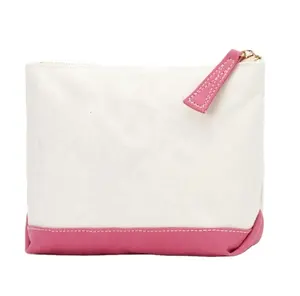 White <b>for</b> Pink <b>Travel</b> Makeup Organizer Funky Cosmetic Pouch <b>Bag</b> Zipper <b>for</b> Women's Beauty <b>Toiletries</b> Convenient <b>for</b> Daily Use <b>Travel</b> - Product Image 1