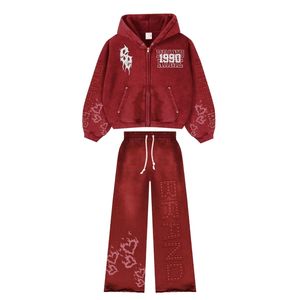 Conjunto Deportivo de Invierno con Capucha Unisex de Diseñador de Lujo, Talla Grande, Ajuste Cómodo, Tejido Transpirable, Pantalones con Pedrería - Product Image 6