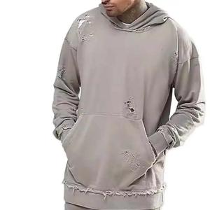 Men's Women's Hip Hop Streetwear Long Sleeve Hoodie Embroidered Washed Distress Vintage Plus Size Casual Winter Summer - Product Image 1