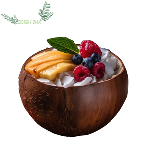 Ensaladera de cáscara de coco al por mayor de Vietnam con cuchara/cuencos de cáscara de coco natural para velas con logotipo láser - Product Image 6