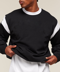 Nueva moda 100% algodón tejido polar para hombre sudaderas con capucha y sudadera peso pesado 500% GSM manga larga hip hop sudadera para hombre - Product Image 3