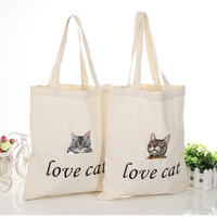 Sacs fourre-tout décontractés écologiques personnalisés, motif lettres, taille moyenne, avec poignée épaule, en toile, option logo personnalisé, pour le shopping