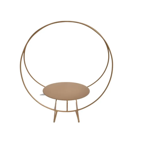 แท่นวางเค้กทองเหลืองรูปทรงกลมสี่เหลี่ยมถาดวางโชว์ผลไม้ของหวานแบบคริสตัลดีไซน์สำหรับปาร์ตี้ - Product Image 1