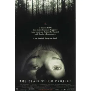 Carte postale avec le design moderne du Blair Witch Project, cadre noir pour utilisation murale - Product Image 1