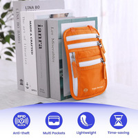 Portefeuille de voyage pour passeport avec blocage RFID, organiseur de documents résistant à l'eau avec sangle amovible pour un voyage sécurisé