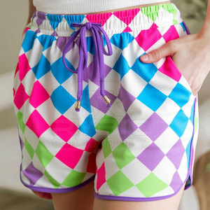Custom Design Vibrant Color Women Printing Shorts Women <b>Hip</b> Hop Urban Street Fashion Sweat Shorts Summer Collection - Product Image 2