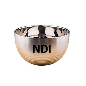 Cuenco de acero inoxidable para servir sopa de ensalada de nuevo diseño, cuenco para servir palomitas de maíz de forma redonda, cuenco para servir hecho a mano - Product Image 2