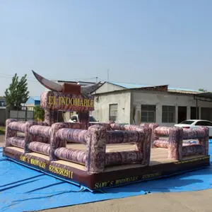 Commerciale gonfiabile bull rodeo ride game gonfiabile bull riding machine outdoor Kids Adult mechanical