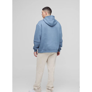 Conjunto de chándal personalizado para hombre de talla grande con Sudadera con capucha de algodón 100 por ciento y pantalones de chándal a juego para correr y ropa informal - Product Image 5