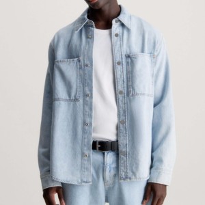 Chemise décontractée en denim pour homme, jeans couleur unie, col rabattu, coton, fournisseur professionnel de coton - Product Image 1