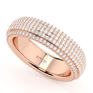 Alliance de mariage pleine éternité en diamant taille ronde pour femmes - Product Image 2